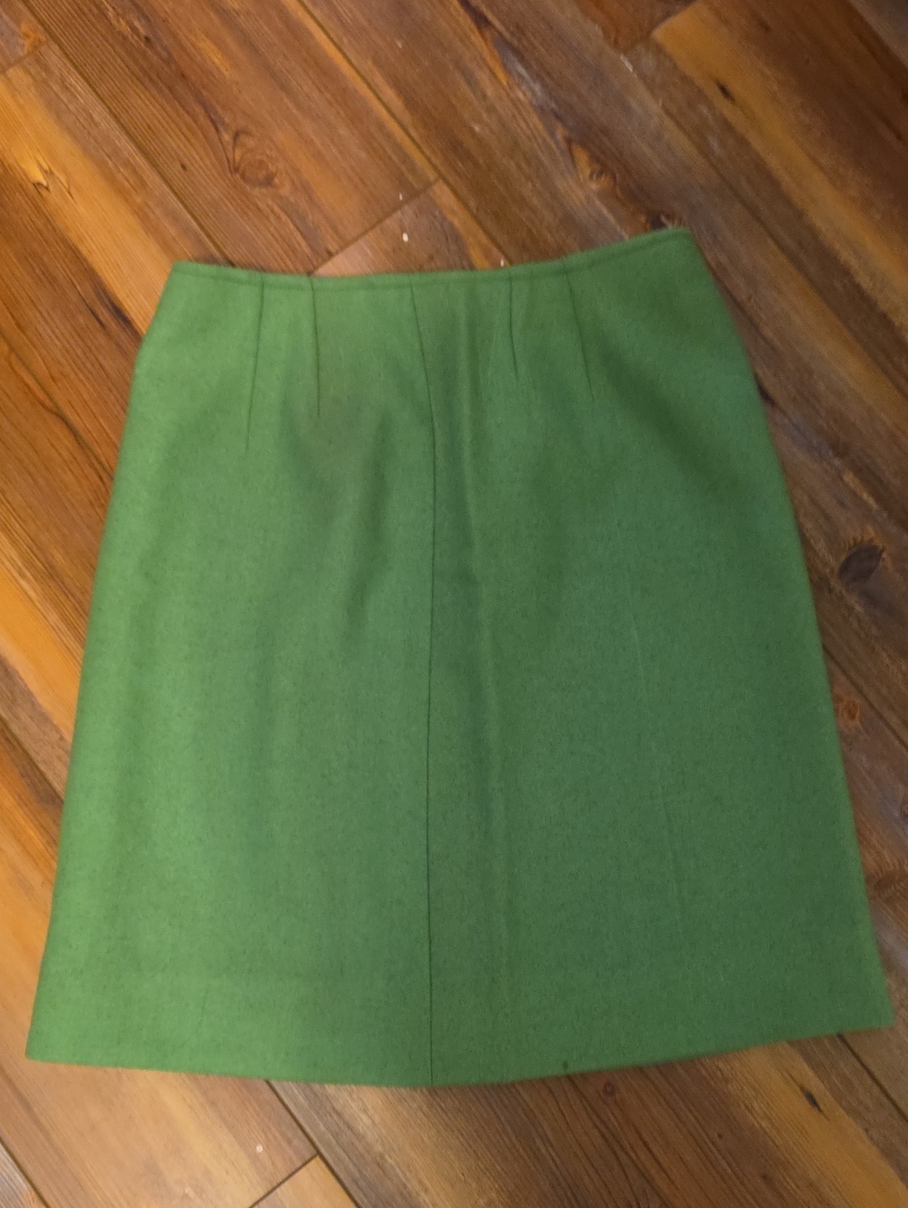 Vintage A-Line Wool Green Skirt Size 2